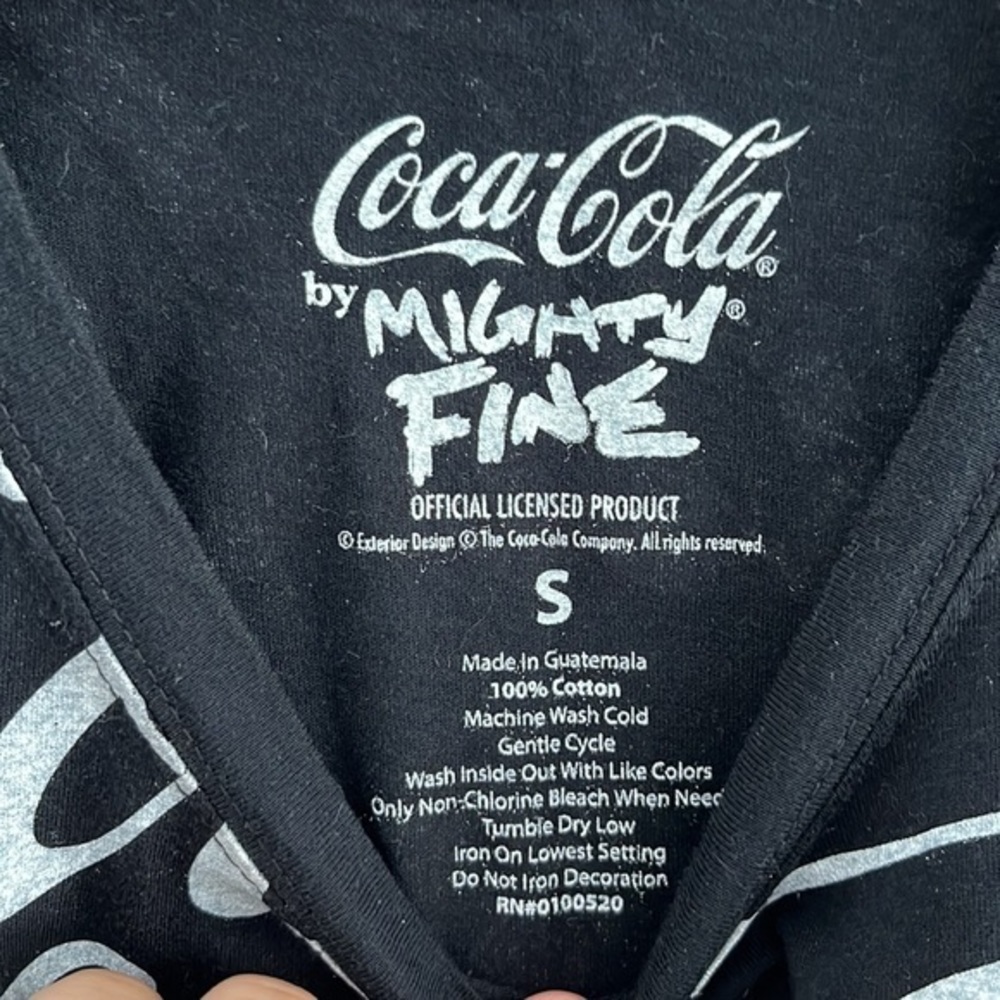 Mighty fine Coca Cola logo tank top muscle tee tie front wide arm opening - Picture 2 of 3